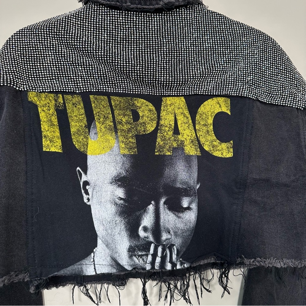 Tupac handmade denim jacket